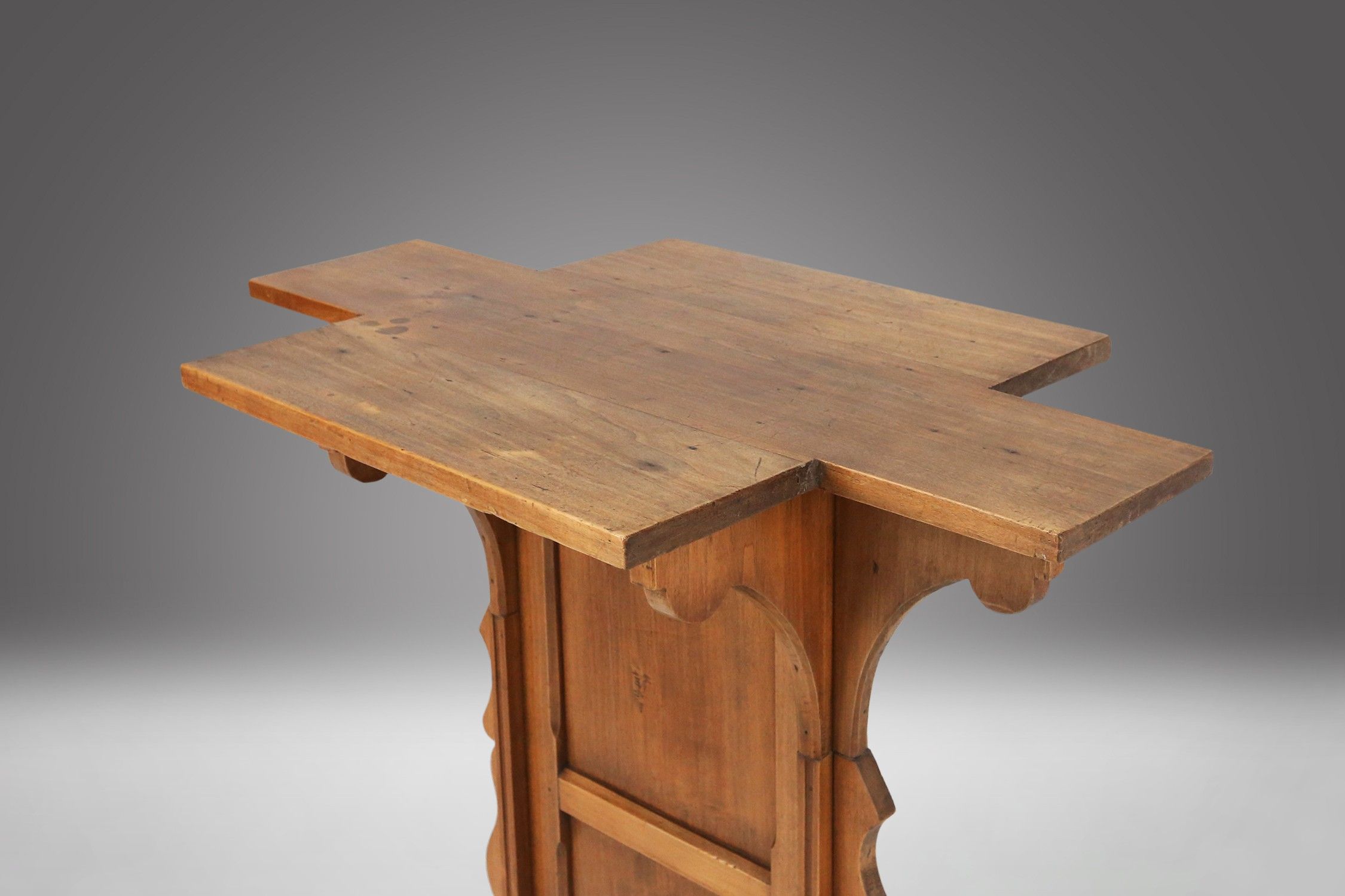 Church Console in solid wood, France ca. 1900thumbnail